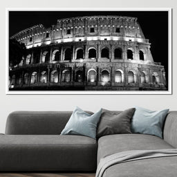 Colosseum at Night Time - NicheCanvas