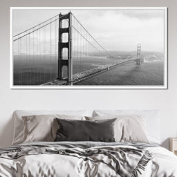 Golden Gate Bridge in Black & White - NicheCanvas