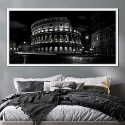 Rome Colosseum at Night - NicheCanvas