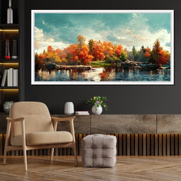 Lakefall Landscape - NicheCanvas