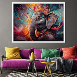 Ganesh Color Splash - NicheCanvas