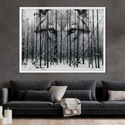 Wolf Winter Woods - Johanjjf - NicheCanvas