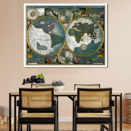 Ancient Historical Map of the World - NicheCanvas