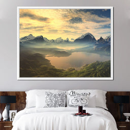 Morning Mist on Serenity Lake - NicheCanvas