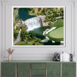 Waterfall on Golf Course - NicheCanvas