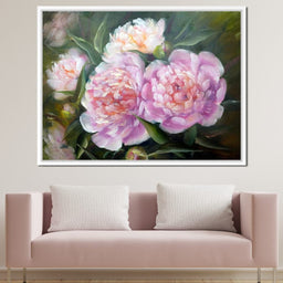 Blooming Peonies - NicheCanvas