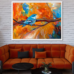 Blue Cerulean Warbler Bird - NicheCanvas