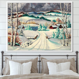 Rural Winter Landscape - NicheCanvas