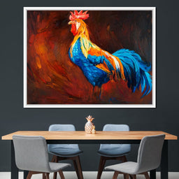 Blue Rooster - NicheCanvas