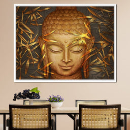 Smiling Golden Buddha - NicheCanvas