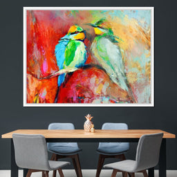 Blue-Tailed Birds - NicheCanvas