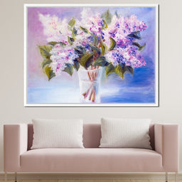 Lilacs in a Vase - NicheCanvas