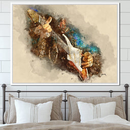 Jimmy Hendrix's Electric Guitar - Abraham Szomor - NicheCanvas