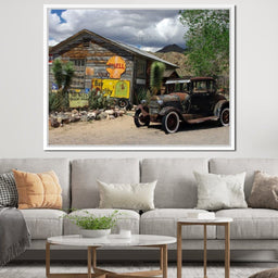 Old Car by Route 66 - NicheCanvas