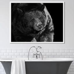 Black and White Bear - NicheCanvas