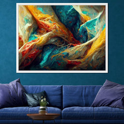 Abstract Colorful Waves - NicheCanvas