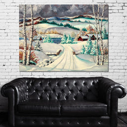Rural Winter Landscape - NicheCanvas
