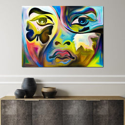 Multicolored Artistic Abstraction - NicheCanvas