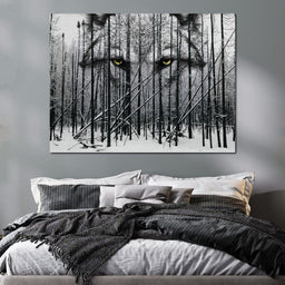Wolf Winter Woods - Johanjjf - NicheCanvas
