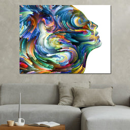 Colored Visage Profile - NicheCanvas