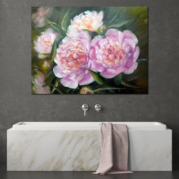 Blooming Peonies - NicheCanvas