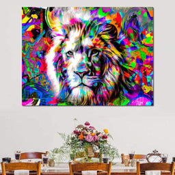 Psychedelic Lion - NicheCanvas
