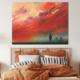 Admiring The Red Clouds - NicheCanvas