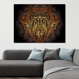 Golden Owl - NicheCanvas