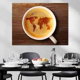 World Map Coffee Cup - NicheCanvas