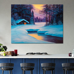 Winter Forest Home - NicheCanvas