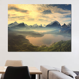 Morning Mist on Serenity Lake - NicheCanvas