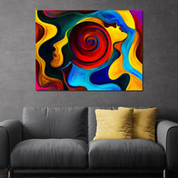 Red Swirl - NicheCanvas