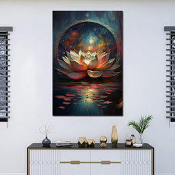 Midnight Lotus Flower - NicheCanvas