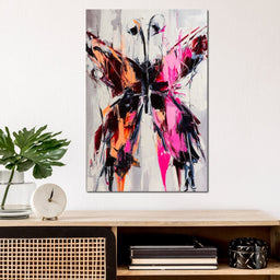 Orange & Pink Butterfly - NicheCanvas