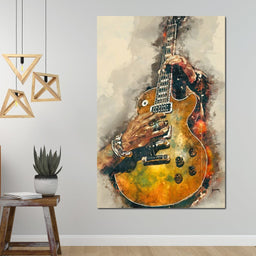 Slash's Electric Guitar - Abraham Szomor - NicheCanvas