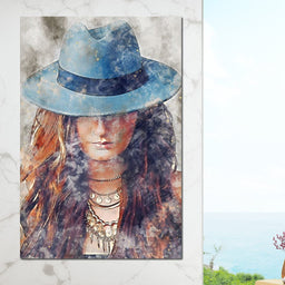 Girl in a Hat - Mateo - NicheCanvas