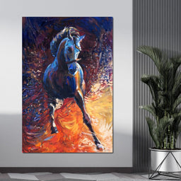 Blue Horse - NicheCanvas