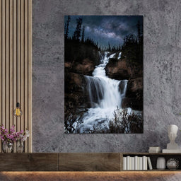 Milky Way Waterfall - Lucas Moore - NicheCanvas