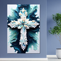 Floral Cross 06 - Neal Hackett  - NicheCanvas