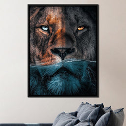 Diving Lion - Zenzdesign - NicheCanvas