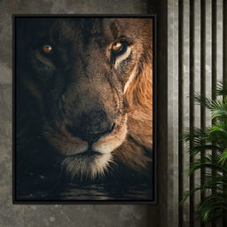 Lion Portrait Water - Zenzdesign - NicheCanvas