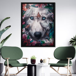 Floral Wolf - Zenzdesign - NicheCanvas
