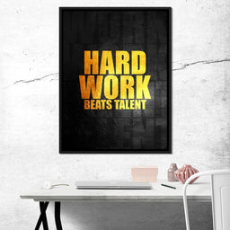 Hard Work Beats Talent - ABConcepts - NicheCanvas