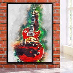 Slash Blood Red Guitar  - Abraham Szomor - NicheCanvas
