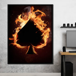 Spade on Fire - NicheCanvas