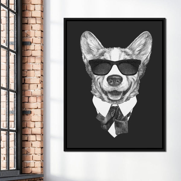 Dressed Up Corgi | NicheCanvas