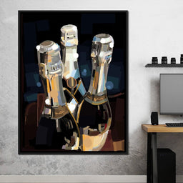 Champagne Bottles - NicheCanvas