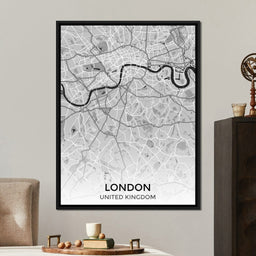 Map of London, UK - NicheCanvas