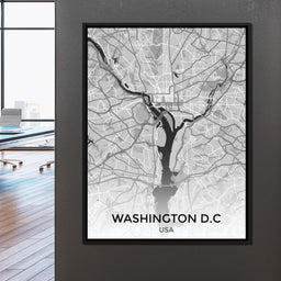 Map of Washington, USA - NicheCanvas