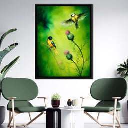Emerald Songbirds - NicheCanvas